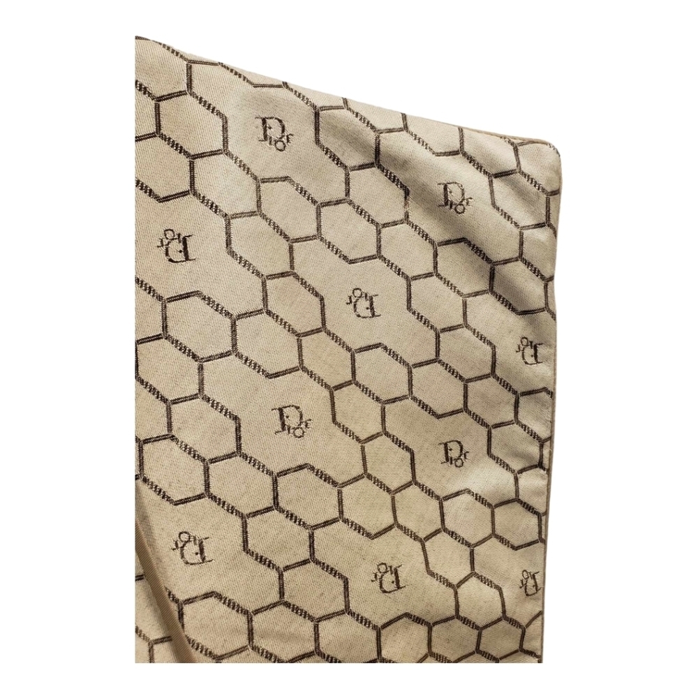 CHRISTIAN DIOR 80s Beige Bag Honeycomb Sacs De Beaute Cosmetic Bag Unisex NEW - Picture 10 of 16